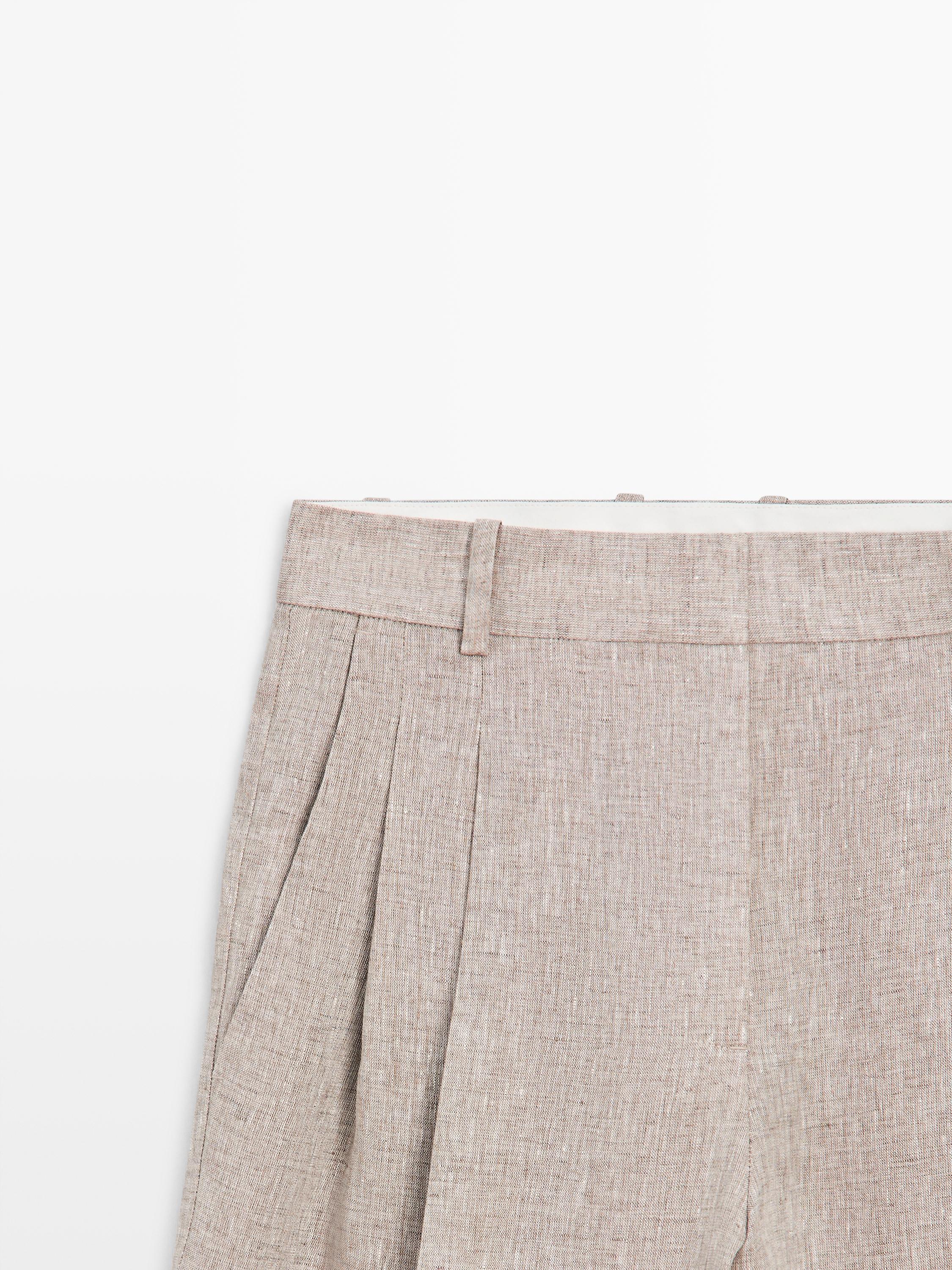 Linen suit trousers